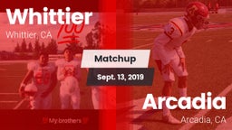 Matchup: Whittier vs. Arcadia  2019