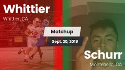 Matchup: Whittier vs. Schurr  2019