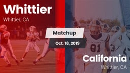 Matchup: Whittier vs. California  2019