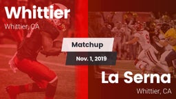 Matchup: Whittier vs. La Serna  2019
