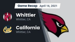 Recap: Whittier  vs. California  2021