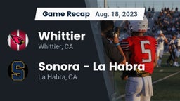 Recap: Whittier  vs. Sonora  - La Habra 2023