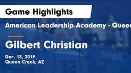 American Leadership Academy - Queen Creek vs Gilbert Christian  Game Highlights - Dec. 13, 2019
