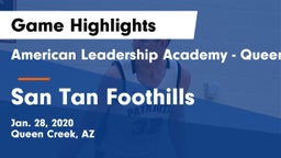 American Leadership Academy - Queen Creek vs San Tan Foothills  Game Highlights - Jan. 28, 2020