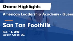 American Leadership Academy - Queen Creek vs San Tan Foothills  Game Highlights - Feb. 14, 2020