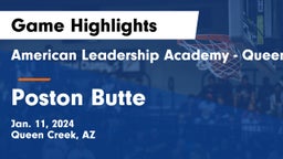 American Leadership Academy - Queen Creek vs Poston Butte  Game Highlights - Jan. 11, 2024