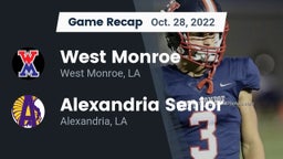 Recap: West Monroe  vs. Alexandria Senior  2022