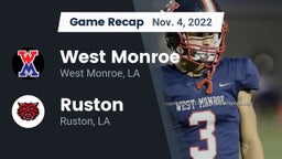 Recap: West Monroe  vs. Ruston  2022