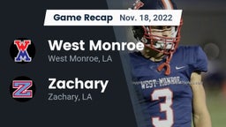 Recap: West Monroe  vs. Zachary  2022