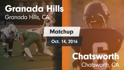 Matchup: Granada Hills vs. Chatsworth  2016