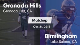 Matchup: Granada Hills vs. Birmingham  2016