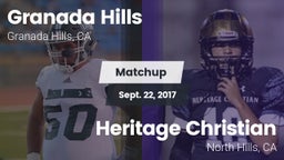 Matchup: Granada Hills vs. Heritage Christian   2017
