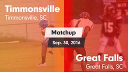 Matchup: Timmonsville vs. Great Falls  2016
