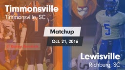 Matchup: Timmonsville vs. Lewisville  2016