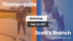 Matchup: Timmonsville vs. Scott's Branch  2017