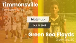 Matchup: Timmonsville vs. Green Sea Floyds  2018