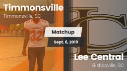 Matchup: Timmonsville vs. Lee Central  2019