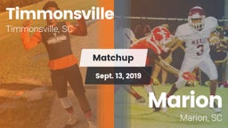 Matchup: Timmonsville vs. Marion  2019