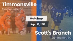 Matchup: Timmonsville vs. Scott's Branch  2019