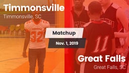 Matchup: Timmonsville vs. Great Falls  2019