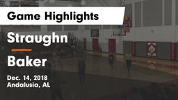 Straughn  vs Baker  Game Highlights - Dec. 14, 2018