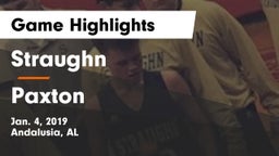 Straughn  vs Paxton  Game Highlights - Jan. 4, 2019