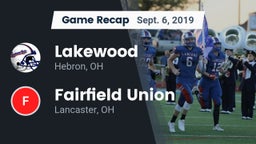 Recap: Lakewood  vs. Fairfield Union  2019