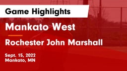Mankato West  vs Rochester John Marshall  Game Highlights - Sept. 15, 2022