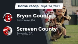 Recap: Bryan County  vs. Screven County  2021