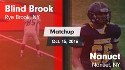 Matchup: Blind Brook vs. Nanuet  2016