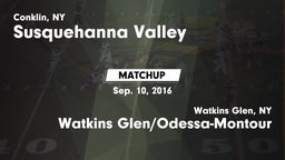 Matchup: Susquehanna Valley vs. Watkins Glen/Odessa-Montour  2016