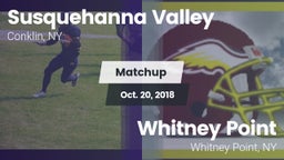 Matchup: Susquehanna Valley vs. Whitney Point  2018