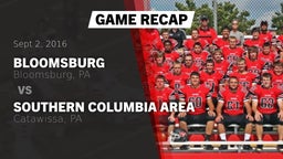 Recap: Bloomsburg  vs. Southern Columbia Area  2016
