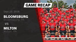 Recap: Bloomsburg  vs. Milton  2016