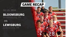 Recap: Bloomsburg  vs. Lewisburg  2016