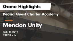 Peoria Quest Charter Academy vs Mendon Unity Game Highlights - Feb. 8, 2019