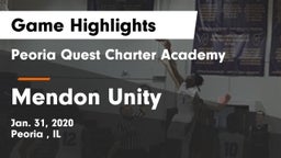 Peoria Quest Charter Academy vs Mendon Unity Game Highlights - Jan. 31, 2020