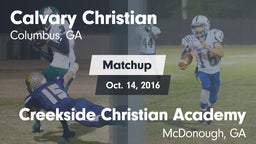 Matchup: Calvary Christian vs. Creekside Christian Academy 2016
