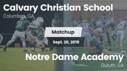 Matchup: Calvary Christian vs.      Notre Dame Academy 2019