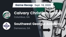 Recap: Calvary Christian School vs. Southwest Georgia Academy  2020