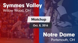 Matchup: Symmes Valley vs. Notre Dame  2016