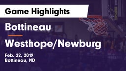 Bottineau  vs Westhope/Newburg  Game Highlights - Feb. 22, 2019
