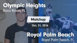 Matchup: Olympic Heights vs. Royal Palm Beach  2016