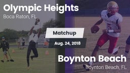 Matchup: Olympic Heights vs. Boynton Beach  2018