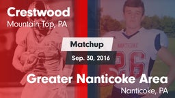 Matchup: Crestwood vs. Greater Nanticoke Area  2016