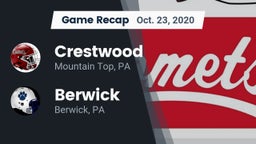 Recap: Crestwood  vs. Berwick  2020