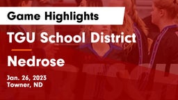 TGU School District vs Nedrose  Game Highlights - Jan. 26, 2023