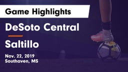 DeSoto Central  vs Saltillo Game Highlights - Nov. 22, 2019