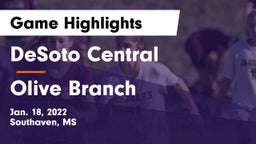DeSoto Central  vs Olive Branch Game Highlights - Jan. 18, 2022