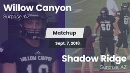 Matchup: Willow Canyon vs. Shadow Ridge  2018